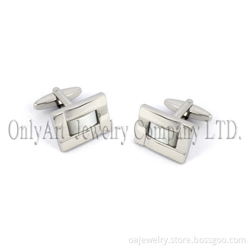 with Shell Insaid Hot Sales Brass or Silver 9.25 Cuff Links